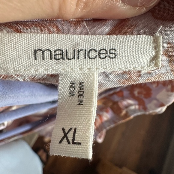 Maurices Rust and Cream Floral Tank Top - Picture 8 of 8